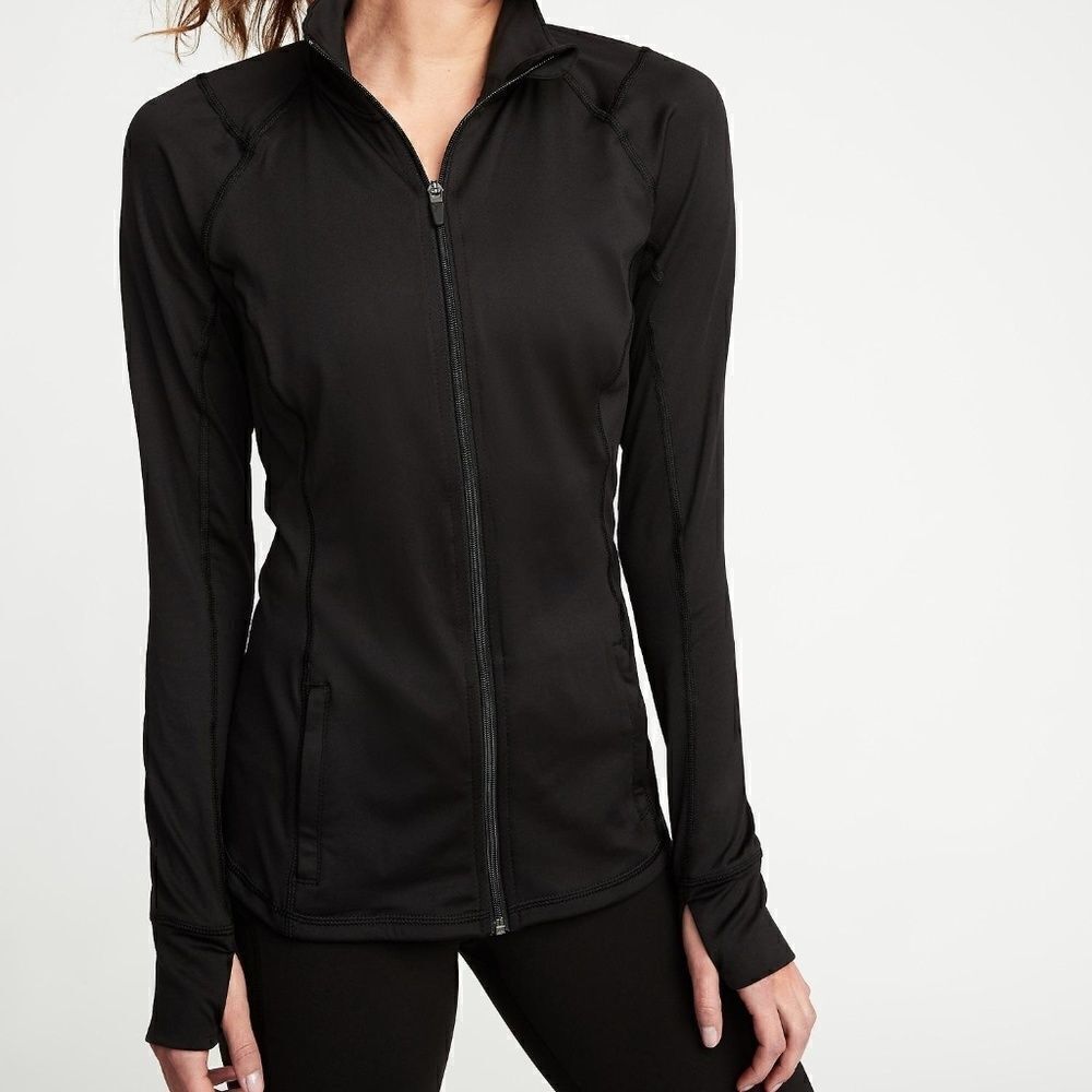 Old Navy Black Active Compressive Jacket - Picture 1 of 8